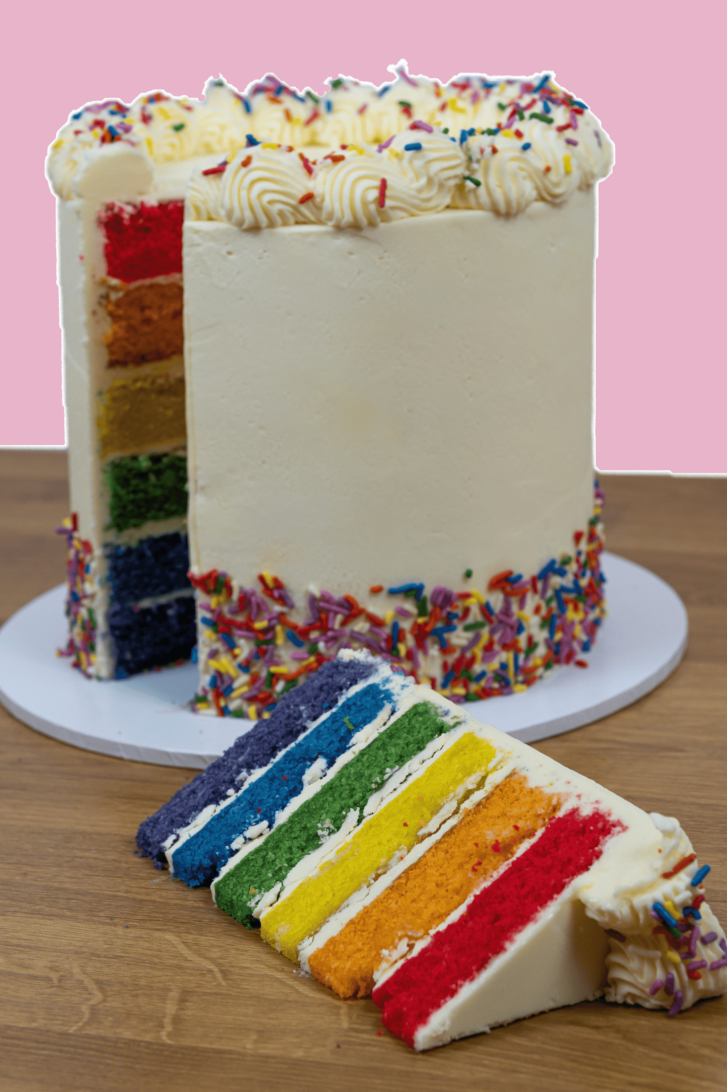Vanilla Rainbow Cake