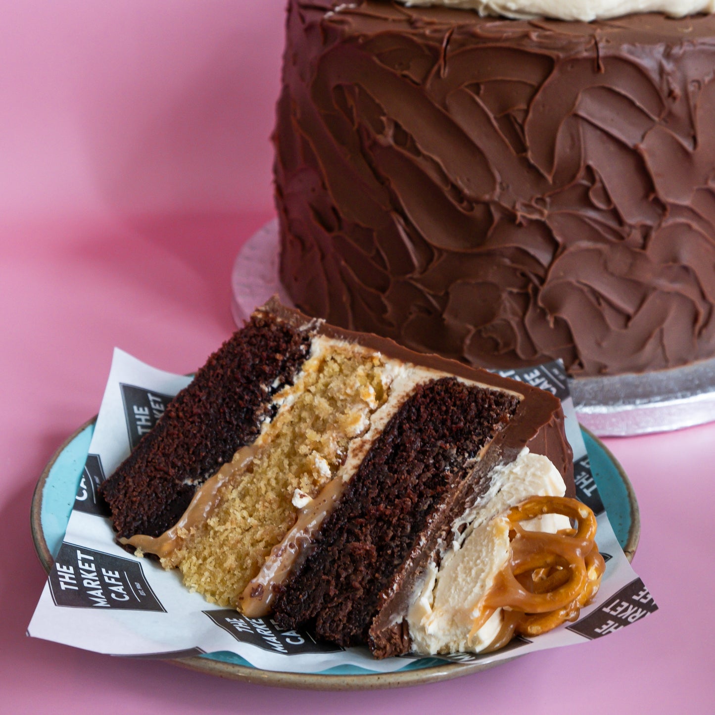 Salted Caramel Pretzel Cake