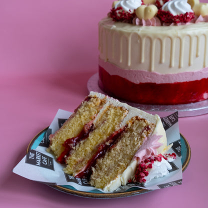 Raspberry & White Chocolate Cake